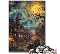 1000 Pieces Jigsaw Puzzle for Adults& Teens Halloween Skeleton Landscape 1000 Piece Jigsaw,Toys Educational Games Stress Relieving Unique Birthday And Gifts (38x26cm)