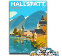 1000 Pieces Jigsaw Puzzle for Adults& Teens Hallstatt 1000 Pieces for Adults,Fun Activity for Home, Rainy Days Toys, Birthday Gifts (50x75cm)