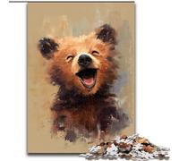 1000 Pieces Jigsaw Puzzle For Adults Teens Happy Bear, Train Your Brain And Hands Unique Birthday And Gifts for Age 14+ (Size 50x75cm)