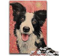 1000 Pieces Jigsaw Puzzle For Adults Teens Happy Border Collie Puzzles for Adults,Relax Games Is Ideal As A Gift for The Whole Family (50x75cm)