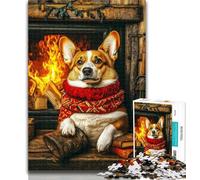 1000 Pieces Jigsaw Puzzle For Adults Teens Happy Corgi Jigsaw,Learning Educational Toys Family Games Gifts for Friends And Family 50x75cm