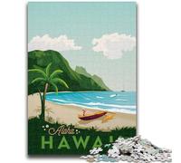 1000 Pieces Jigsaw Puzzle for Adults& Teens Hawaii Beach Cityscape Adult Jigsaw,Stress Reliever Difficult Challenge Secret Santa Gifts (26x38cm)