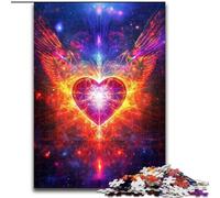 1000 Pieces Jigsaw Puzzle For Adults Teens Heart-shaped Wings Challenging Game Toys Deal As Gifts for The Whole Family for Ages 14+ 26x38cm