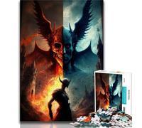 1000 Pieces Jigsaw Puzzle For Adults Teens Hell Demons 1000 Piece Puzzle,Game Toys Every Piece Is Unique - Challenging Family Fun Game (size 75x50cm)