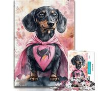 1000 Pieces Jigsaw Puzzle For Adults Teens Hero Dachshund,Family Entertainment Toys Is Ideal As A Gift for The Whole Family 50x75cm