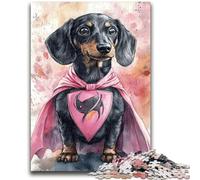 1000 Pieces Jigsaw Puzzle For Adults Teens Hero Dachshund Stress Reliever Difficult Challenge Deal As Gifts for The Whole Family 26x38cm