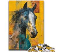 1000 Pieces Jigsaw Puzzle for Adults& Teens Horse Watercolor 1000 Pieces for Adults,Wishlist with Santa Claus for And Age 14 (38x26cm)
