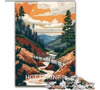 1000 Pieces Jigsaw Puzzle For Adults Teens Hot Springs National Park,Family Game Stress Reliever Difficult Challenge Enhance Love between Couples 38x26cm