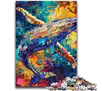 1000 Pieces Jigsaw Puzzle for Adults& Teens Humpback Whale 1000 Piece Jigsaw,Toys Educational Games Stress Relieving Unique Birthday And Gifts (75x50cm)