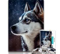 1000 Pieces Jigsaw Puzzle for Adults& Teens Husky Dog Teenager Jigsaw,Classic Educational Games Beautiful Decoration (size 75x50cm)