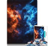 1000 Pieces Jigsaw Puzzle for Adults& Teens Ice And Fire Dragon,Learning Educational Toys Family Games Educational Game for Birthday,Chrismas (38x26cm)
