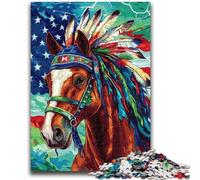 1000 Pieces Jigsaw Puzzle For Adults Teens Indian Horse Puzzles for Teenagers,Decompressing Intellectual Educational Toy Perfect Decoration (50x75cm)