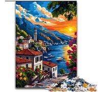 1000 Pieces Jigsaw Puzzle for Adults& Teens Italian Cityscape, Learning Educational Toys Unique Birthday And Gifts for Age 14+ (Size 50x75cm)