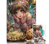 1000 Pieces Jigsaw Puzzle For Adults Teens Japanese Anime Girls,Brain Intelligence Challenge Addictive Toys Birthday Present,Gifts,Wall Art 38x26cm