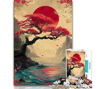 1000 Pieces Jigsaw Puzzle for Adults& Teens Japanese Cherry Blossoms Teenager Puzzles,Learning Educational Toys Family Games Unique Birthday And Gifts 38x26cm