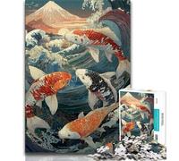 1000 Pieces Jigsaw Puzzle for Adults& Teens Japanese Koi,Educational Games Home Decoration Educational Game for Birthday,Chrismas (38x26cm)