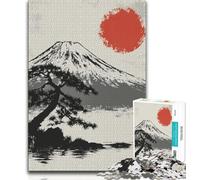 1000 Pieces Jigsaw Puzzle for Adults& Teens Japanese Landscape Painting Teenager Puzzles,Family Entertainment Toys with Matching Poster And Trivia Sheet (size 75x50cm)