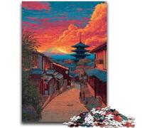 1000 Pieces Jigsaw Puzzle for Adults& Teens Japanese Style Temple 1000 Piece Puzzle,with Matching Poster And Trivia Sheet for Ages 14+ (50x75cm)