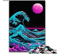 1000 Pieces Jigsaw Puzzle for Adults& Teens Japanese Style Waves, Learning Educational for Is Ideal As A Gift for The Whole Family (Size 26x38cm)