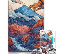 1000 Pieces Jigsaw Puzzle for Adults& Teens Japanese Temple,Challenging Game Toys for Is Ideal As A Gift for The Whole Family (38x26cm)