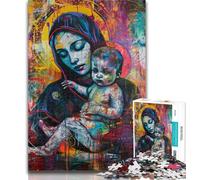 1000 Pieces Jigsaw Puzzle For Adults Teens Jesus Graffiti Teenager Puzzles,Educational Toy Funny Family Games Unique Home Decor 50x75cm