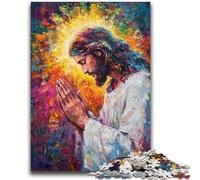 1000 Pieces Jigsaw Puzzle For Adults Teens Jesus Oil Painting Challenging Game Toys for Is Ideal As A Gift for The Whole Family 26x38cm