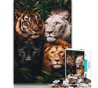 1000 Pieces Jigsaw Puzzle For Adults Teens Jungle Animals Jigsaw,Learning Educational Toys Family Games Gifts for Friends And Family 50x75cm