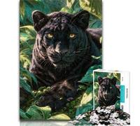 1000 Pieces Jigsaw Puzzle For Adults Teens Jungle Black Leopard Adult Jigsaw,Challenging Game for The Whole for Women, Gifts for Men (size 38x26cm)
