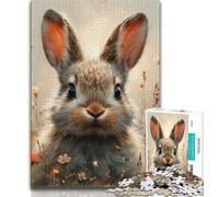1000 Pieces Jigsaw Puzzle for Adults& Teens Jungle Bunny Teenager Puzzles,Family Entertainment Toys with Matching Poster And Trivia Sheet (size 38x26cm)