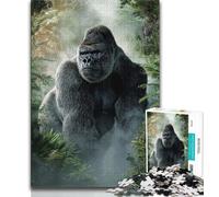 1000 Pieces Jigsaw Puzzle For Adults Teens Jungle Chimpanzee,Family Game Stress Reliever Difficult Challenge Enhance Love between Couples 38x26cm