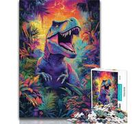 1000 Pieces Jigsaw Puzzle For Adults Teens Jungle Dinosaur Adult Jigsaw,Family Activity Fun at Home Activities, Birthday Present,Travel Gifts (size 75x50cm)