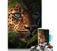1000 Pieces Jigsaw Puzzle for Adults& Teens Jungle Leopard,Educational Games Home Decoration for Is Ideal As A Gift for The Whole Family (38x26cm)