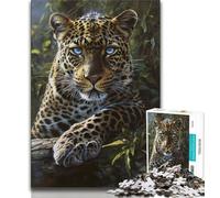 1000 Pieces Jigsaw Puzzle for Adults& Teens Jungle Leopard,Toys Educational Games Stress Relieving Unique Birthday And Gifts (75x50cm)