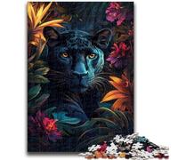 1000 Pieces Jigsaw Puzzle for Adults& Teens Jungle Panther Stress Reliever Difficult Challenge Enhance Love between Couples 50x75cm