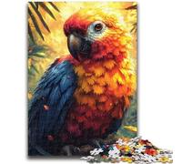 1000 Pieces Jigsaw Puzzle for Adults& Teens Jungle Parrot Stress Reliever Difficult Challenge Enhance Love between Couples 38x26cm
