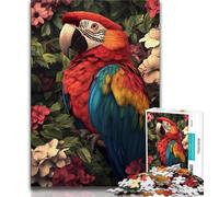 1000 Pieces Jigsaw Puzzle for Adults& Teens Jungle Parrot Teenager Jigsaw,Educational Family Game Suitable for Desktop Decoration (size 38x26cm)
