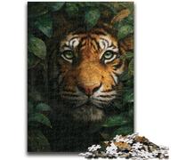 1000 Pieces Jigsaw Puzzle for Adults& Teens Jungle Tiger Stress Reliever Difficult Challenge Enhance Love between Couples 50x75cm