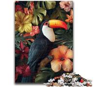 1000 Pieces Jigsaw Puzzle for Adults& Teens Jungle Toucan Teenager Puzzles,Learning Educational Toys Family Games Unique Birthday And Gifts (38x26cm)