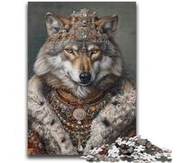 1000 Pieces Jigsaw Puzzle For Adults Teens King Wolf Help The Brain Exercise Addictive Toys to Cultivate Patience Artists Collection, Fine Art 26x38cm