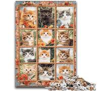 1000 Pieces Jigsaw Puzzle For Adults Teens Kitten Collage Decompressing Intellectual Educational Toy Great Gifts And Toys 50x75cm