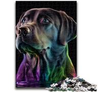 1000 Pieces Jigsaw Puzzle For Adults Teens Labrador Illustration Colo Educational Game Challenge Toy Wall Decoration Unique Birthday And Xmas Gifts 50x75cm