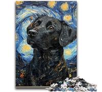 1000 Pieces Jigsaw Puzzle For Adults Teens Labrador Under The Night Sky Puzzles for Adults,Relax Games Is Ideal As A Gift for The Whole Family (38x26cm)