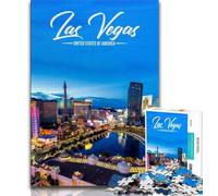 1000 Pieces Jigsaw Puzzle for Adults& Teens Las Vegas,for Educational Game Challenge Toy Birthday Present,Gifts,Wall Art (75x50cm)