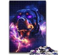 1000 Pieces Jigsaw Puzzle For Adults Teens Lightning Rottweiler Help The Brain Exercise Addictive Toys to Cultivate Patience Artists Collection, Fine Art 50x75cm