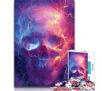 1000 Pieces Jigsaw Puzzle For Adults Teens Lightning Skeleton,Toys Educational Games Stress Relieving Great Gifts And Toys (75x50cm)