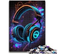 1000 Pieces Jigsaw Puzzle for Adults& Teens Live Music Neon Educational Stress Relief Toy Parent-child Interaction for And Age 14 26x38cm