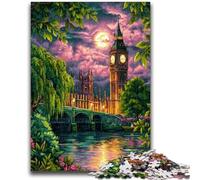 1000 Pieces Jigsaw Puzzle for Adults& Teens London at Night Game Toys Every Piece Is Unique - Challenging Family Fun Game 50x75cm