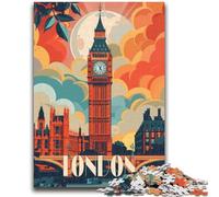 1000 Pieces Jigsaw Puzzle for Adults& Teens London Big Ben Poster Adult Jigsaw,Stress Reliever Difficult Challenge Secret Santa Gifts (26x38cm)