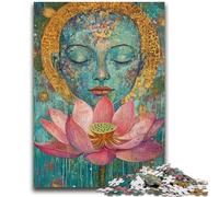 1000 Pieces Jigsaw Puzzle for Adults& Teens Lotus Art Help The Brain Exercise Addictive Toys to Cultivate Patience Gift For Birthdays 26x38cm
