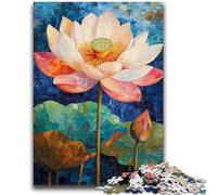 1000 Pieces Jigsaw Puzzle for Adults& Teens Lotus Art Puzzles for Teenagers,Family Game Stress Reliever Difficult Challenge Suitable for Couples (75x50cm)